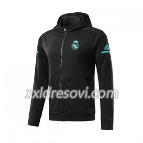 Real Madrid Trening Jakna Kapuljačom 2017-18 Crna